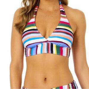 Anne Cole Multicolor Striped Bikini Top